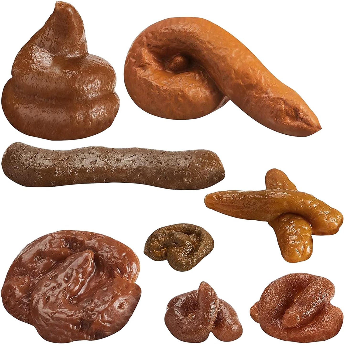 Boao 8 Pcs Fake Poop Set — Realistic Gag Toys for Pranks & Halloween