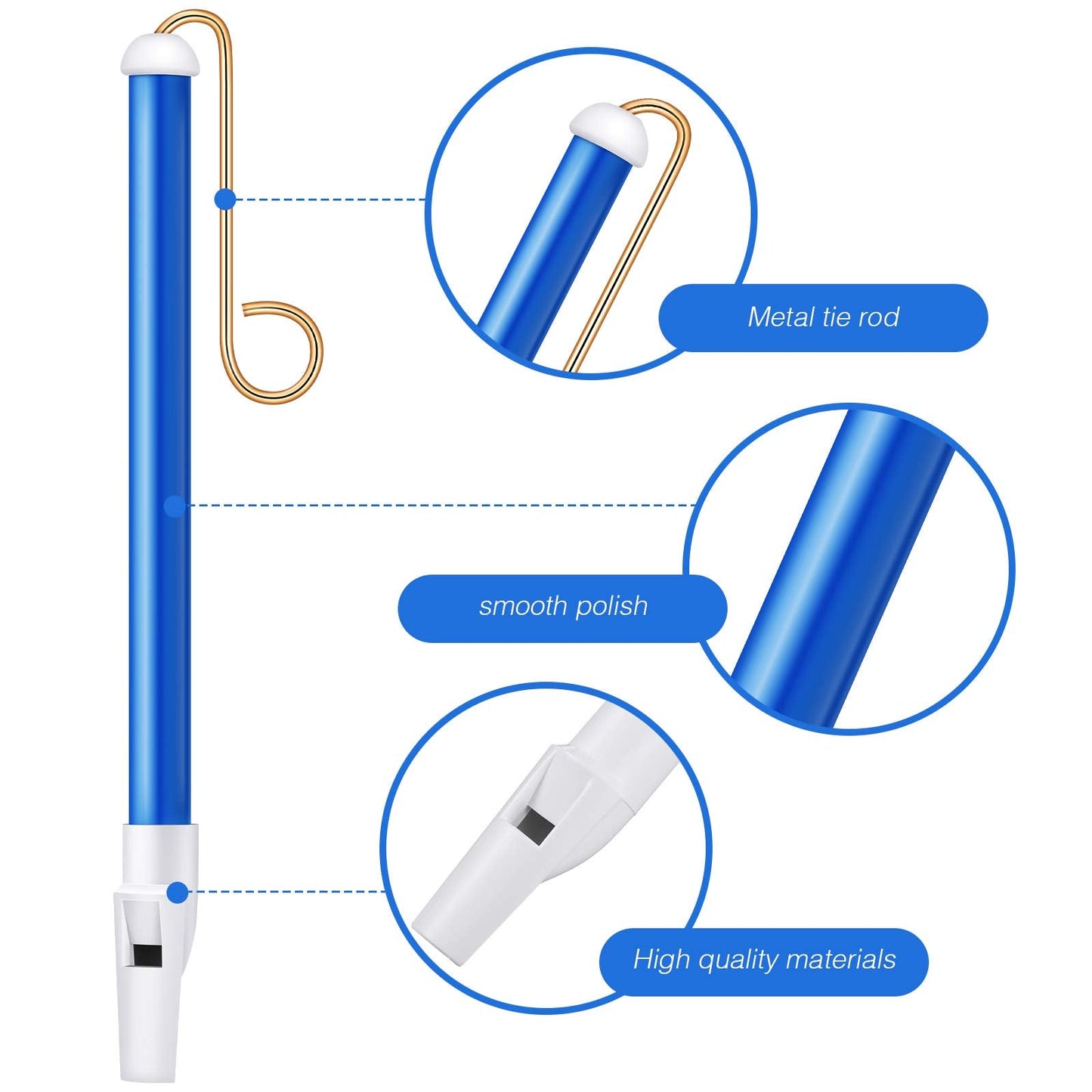 Boao 2-Piece Slide Whistle Blue Extendable Educational Party Favors