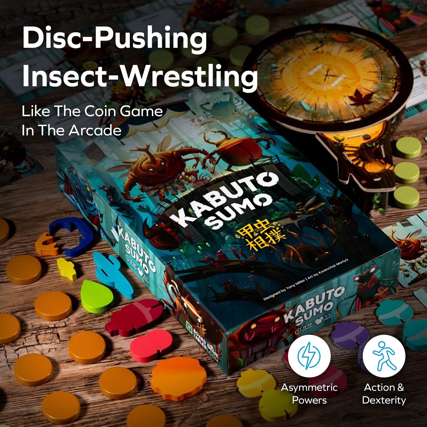 Allplay Kabuto Sumo Board Game | 2-4 Players | 15-20 Min Rounds