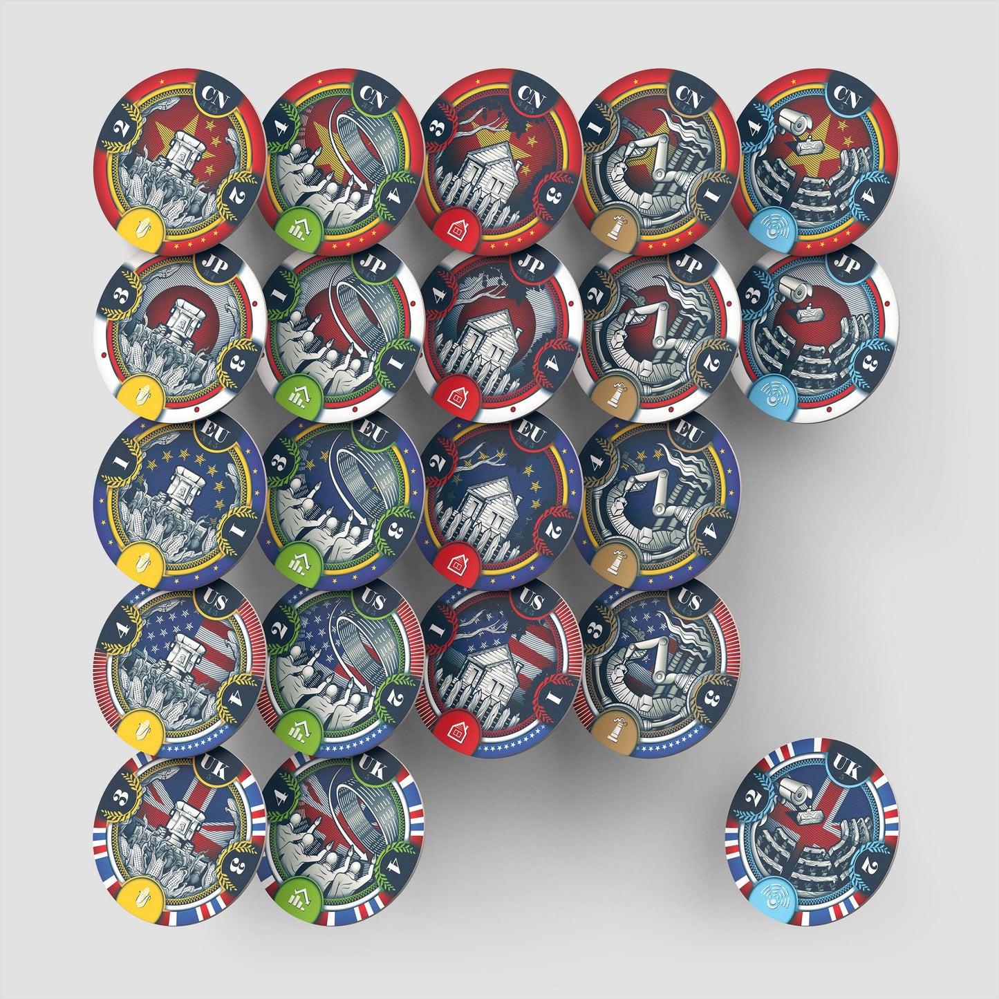 Allplay QE Board Game by BOARD GAME TABLES.COM | Economic Auction Bidding for 3-5 Players