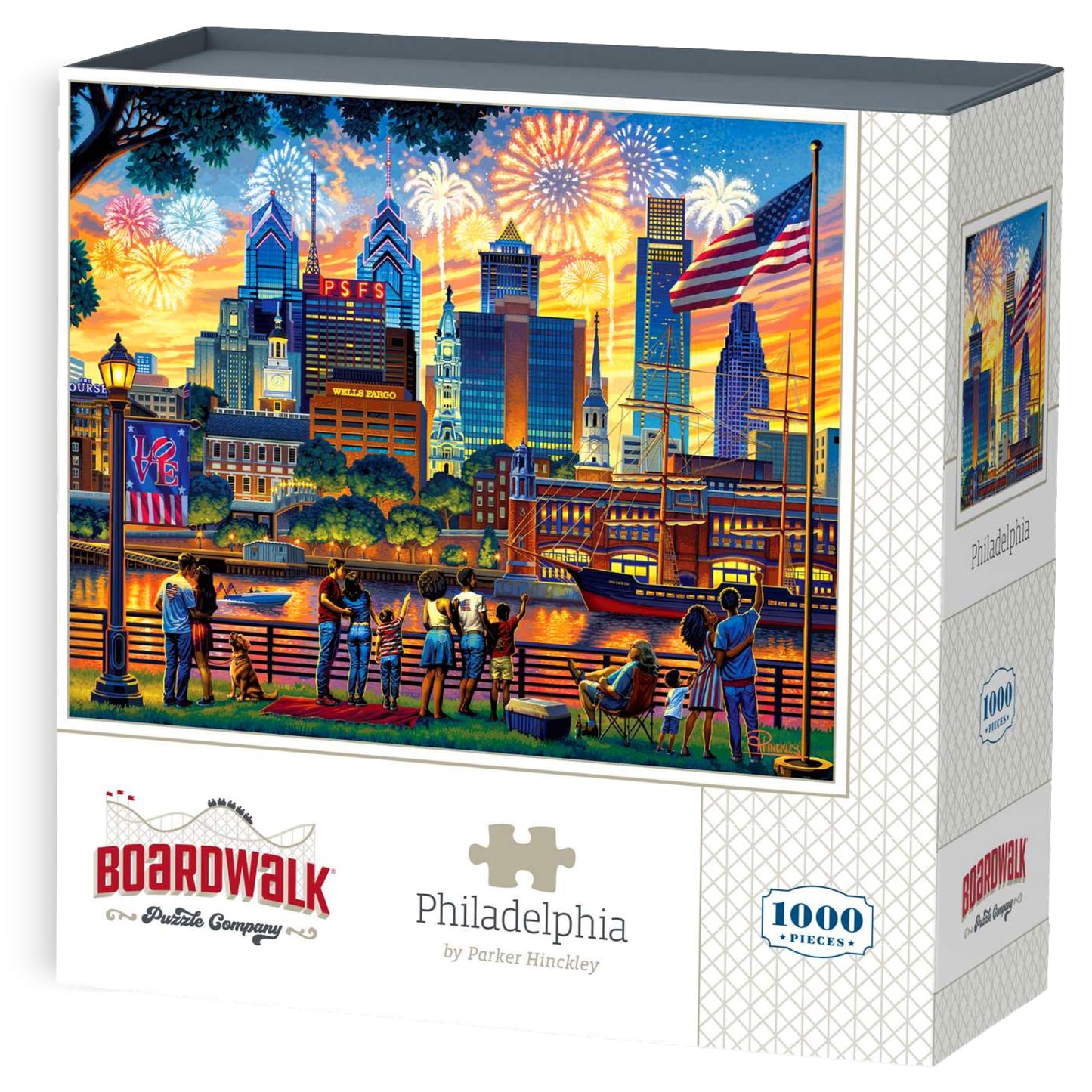 Boardwalk Puzzles Philadelphia - 1000 Piece Jigsaw Puzzle for Adults | Made in USA