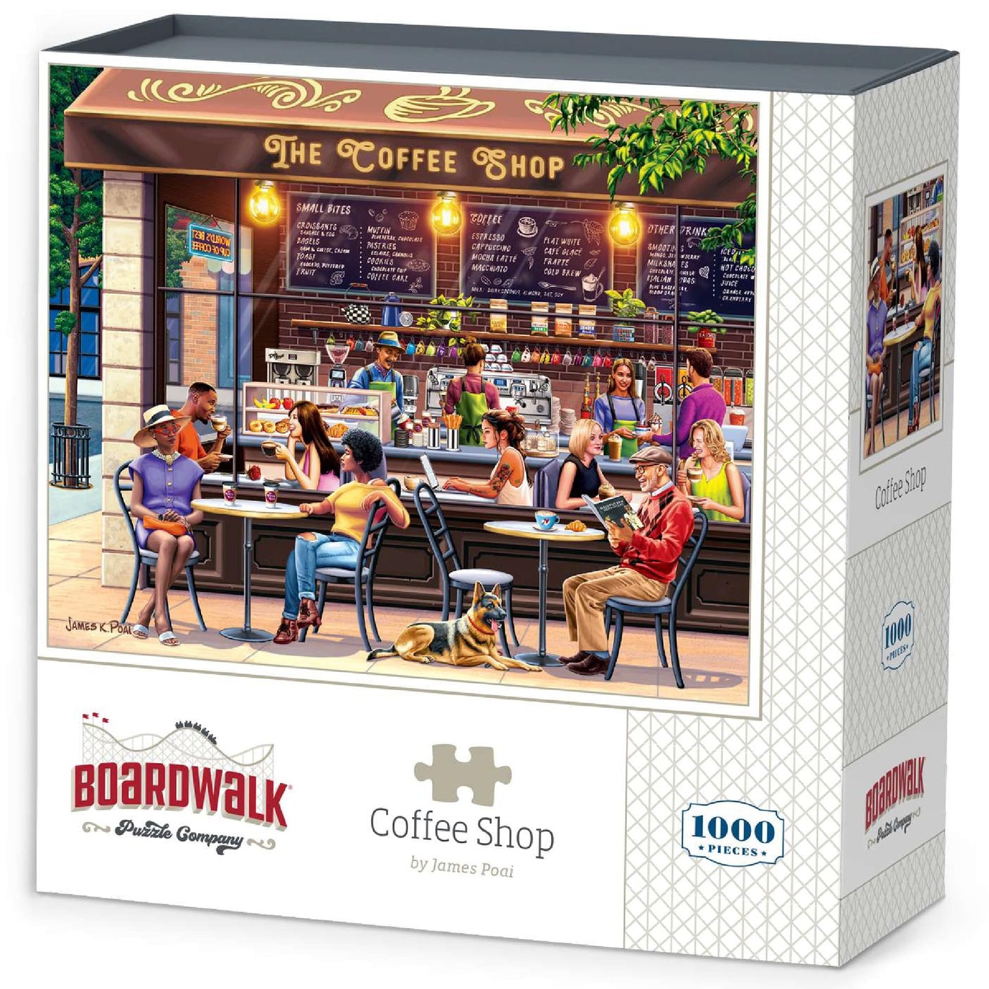 Boardwalk Puzzle Company Coffee Shop 1000-Piece Jigsaw – Made in USA