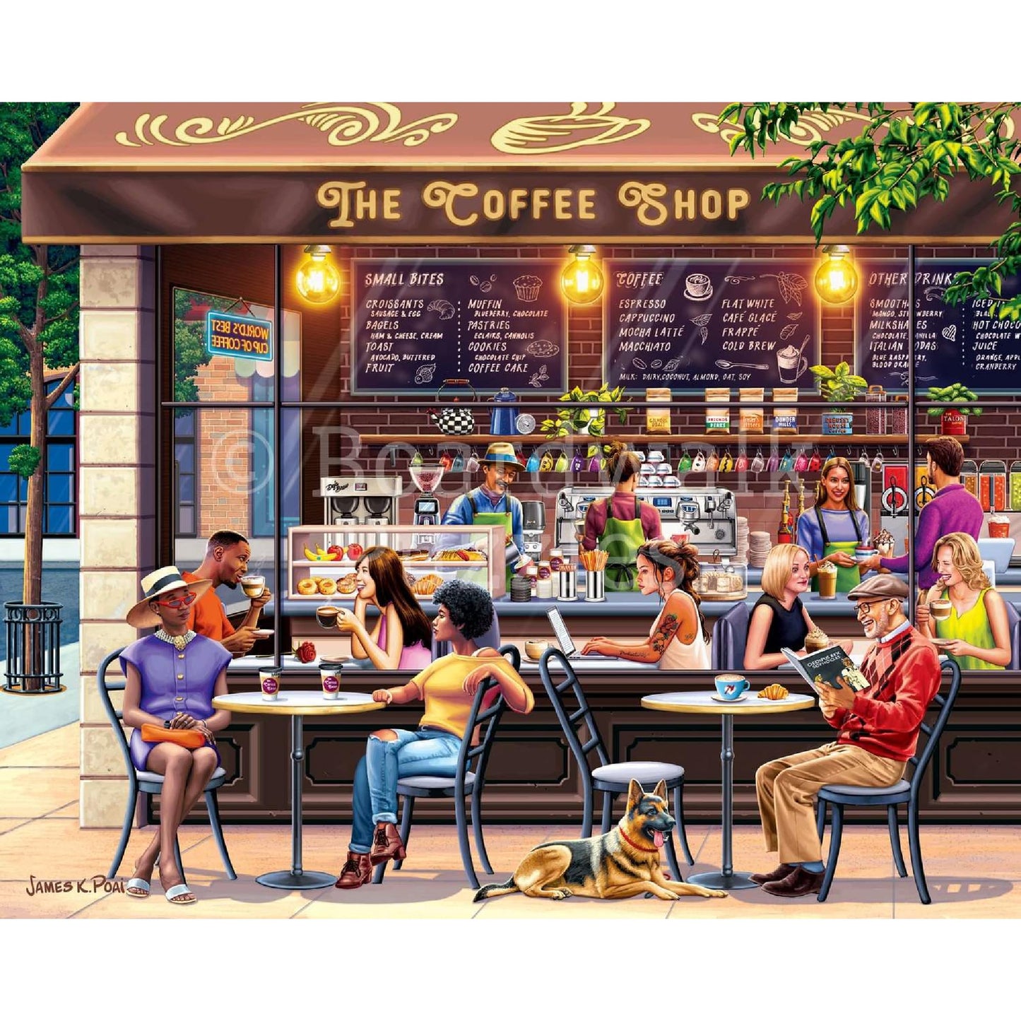 Boardwalk Puzzle Company Coffee Shop 1000-Piece Jigsaw – Made in USA