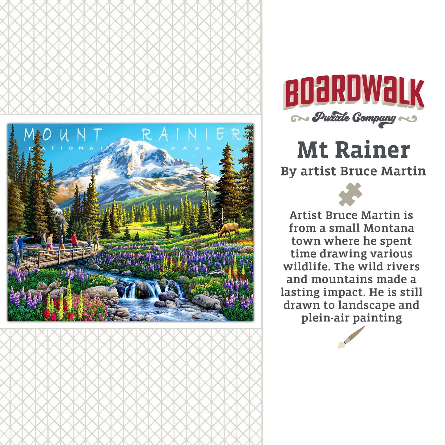 Boardwalk Puzzles Mt Rainier National Park — 500-Piece Jigsaw for Adults | Made in USA