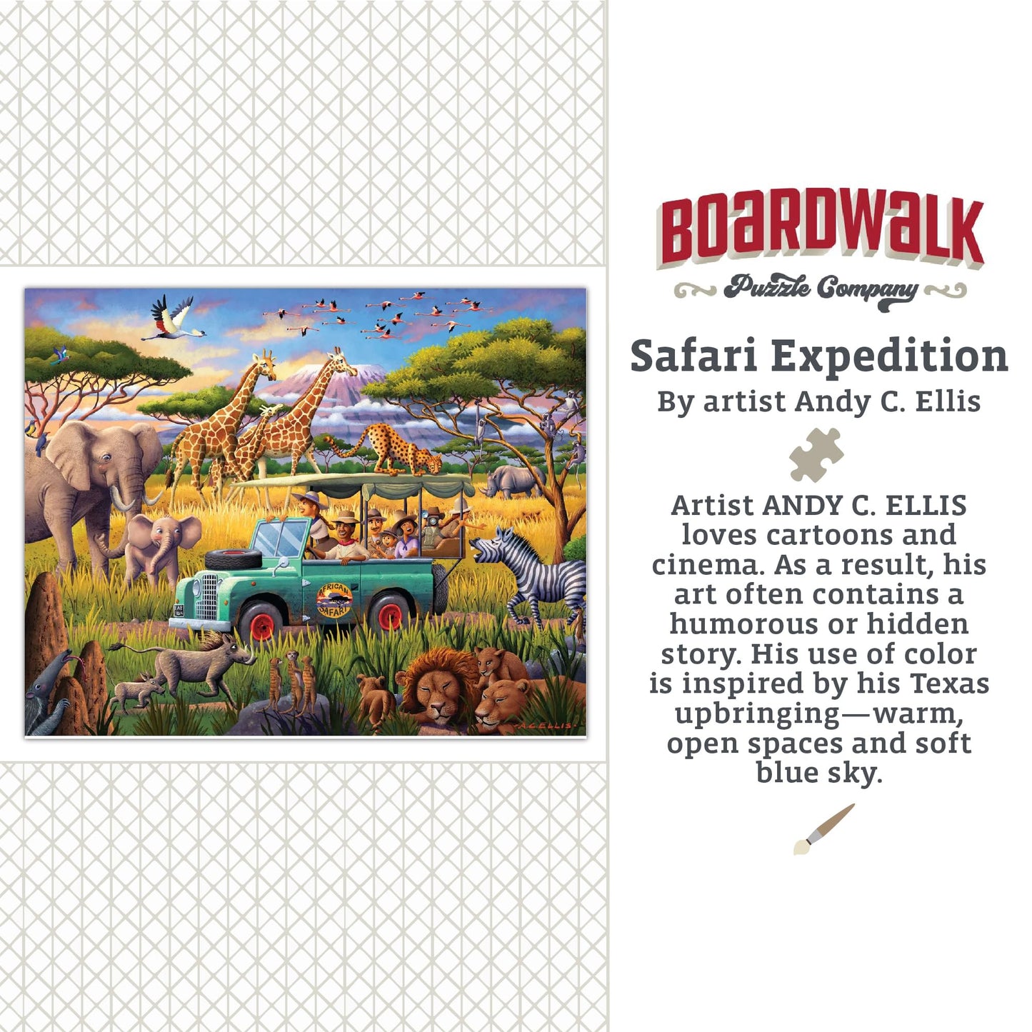 Boardwalk Puzzles Safari Expedition — 1000 Piece Jigsaw Puzzle for Adults (Made in USA) | Boardwalk Puzzle Company