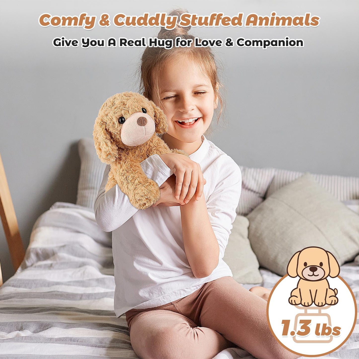 Bobbie & Laxi Microwavable & Coolable Dog Plush Heat Pad — Portable Comfort for Cramps, Muscle Pain & Anxiety