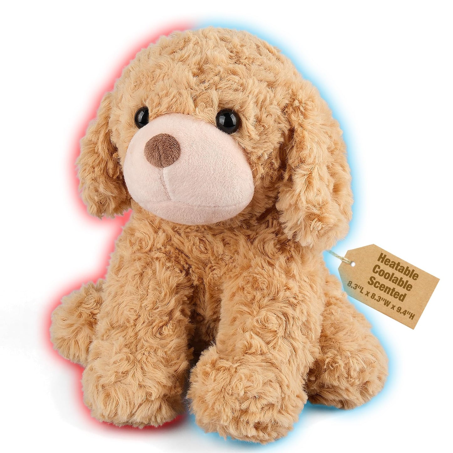 Bobbie & Laxi Microwavable & Coolable Dog Plush Heat Pad — Portable Comfort for Cramps, Muscle Pain & Anxiety