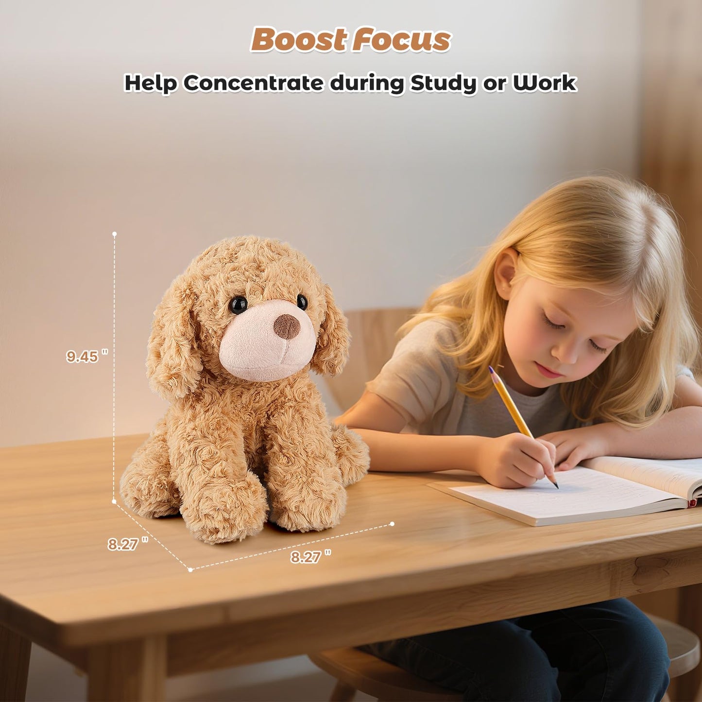 Bobbie & Laxi Microwavable & Coolable Dog Plush Heat Pad — Portable Comfort for Cramps, Muscle Pain & Anxiety
