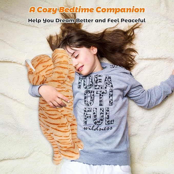 Bobbie & Laxi 25-Inch Cat Weighted Stuffed Animal – Large Plush Pillow & Companion