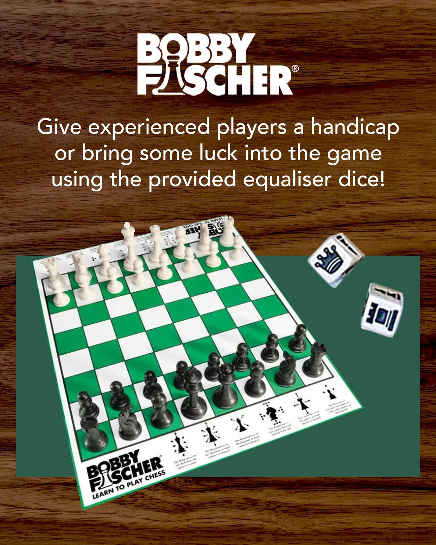 Bobby Fischer Learn to Play Chess Set – Illustrated Folding Board