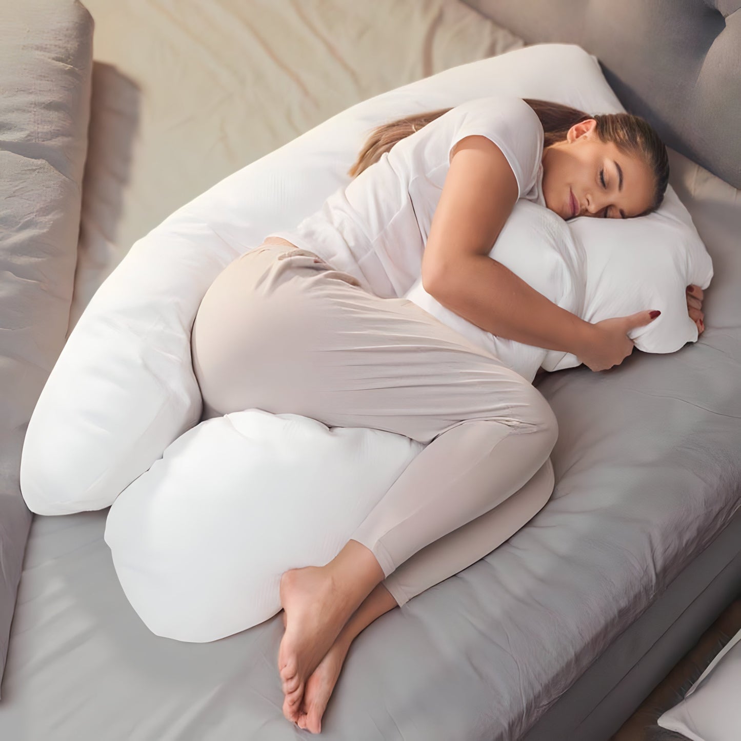 Full Body Pregnancy Pillow UK – U-Shaped Maternity Support