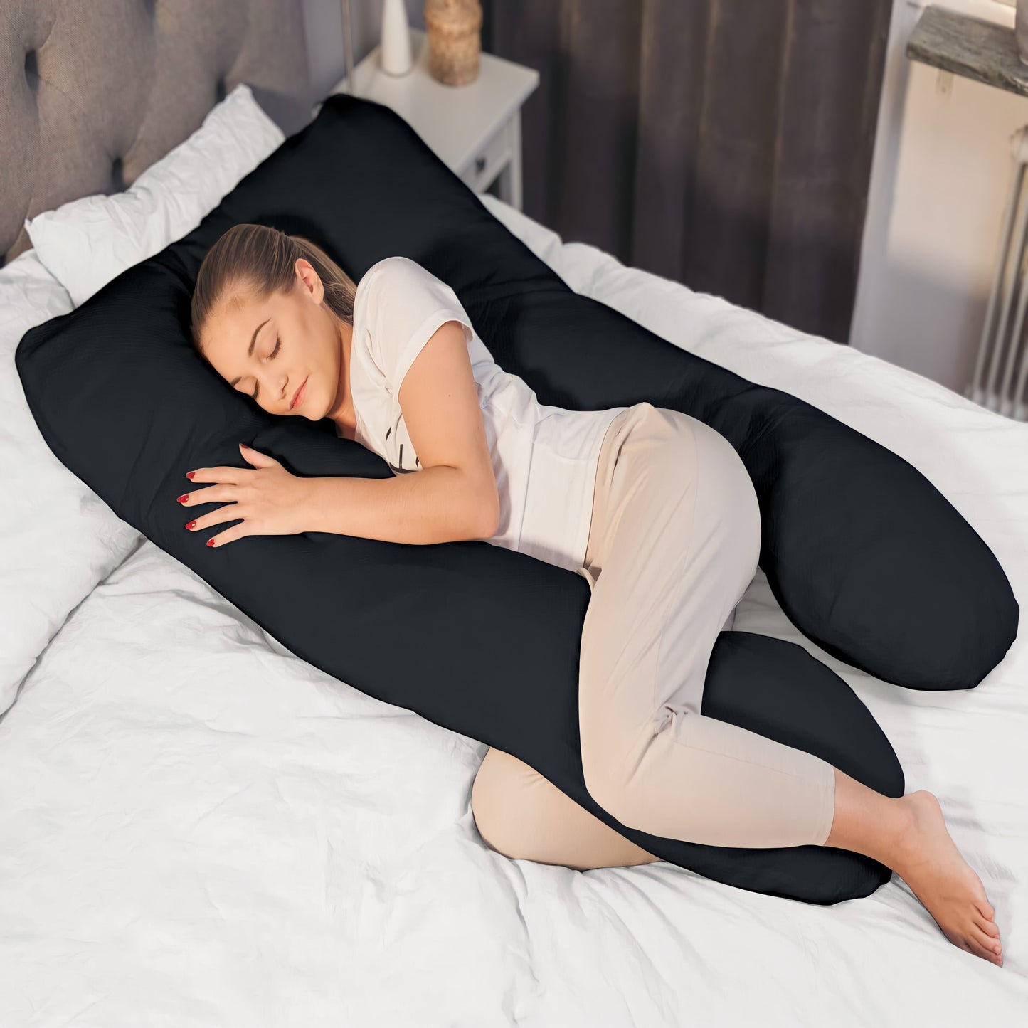 Full Body Pregnancy Pillow UK – U-Shaped Maternity Support