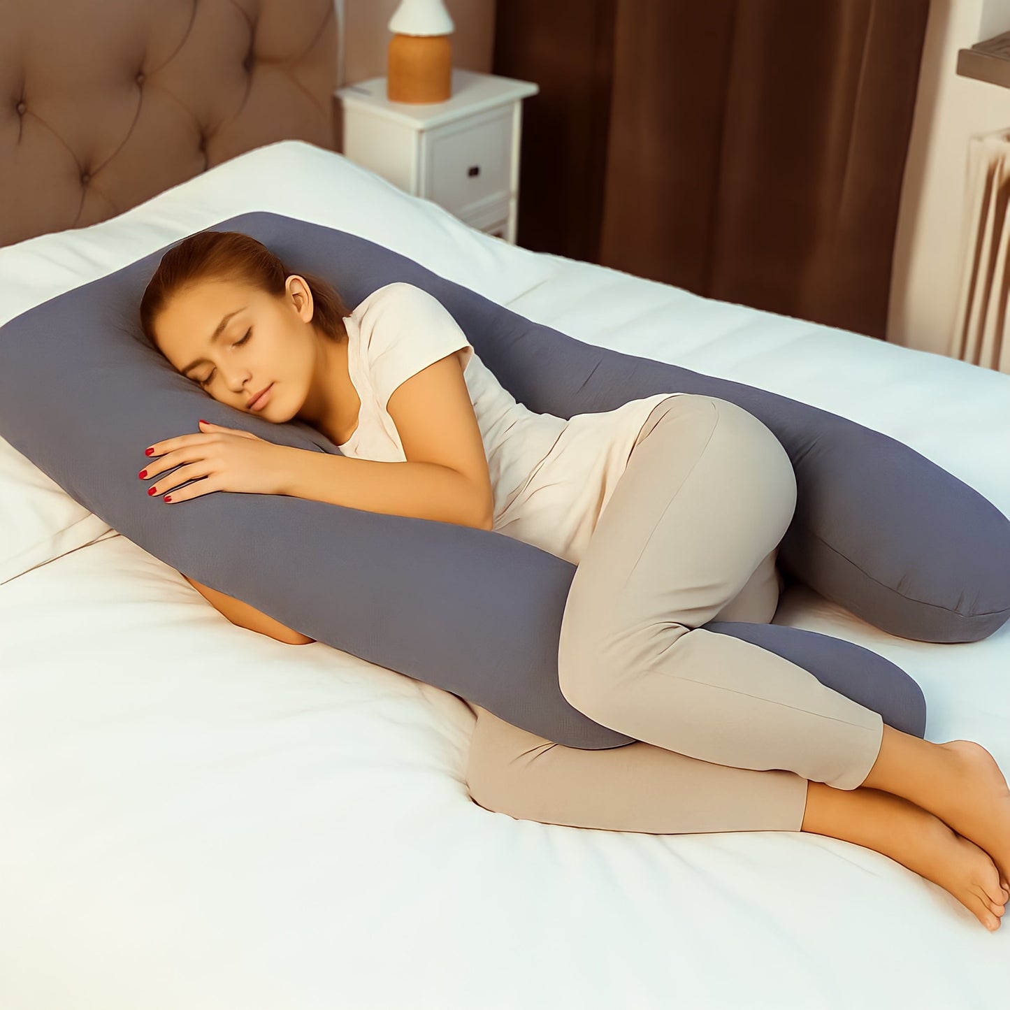 Full Body Pregnancy Pillow UK – U-Shaped Maternity Support