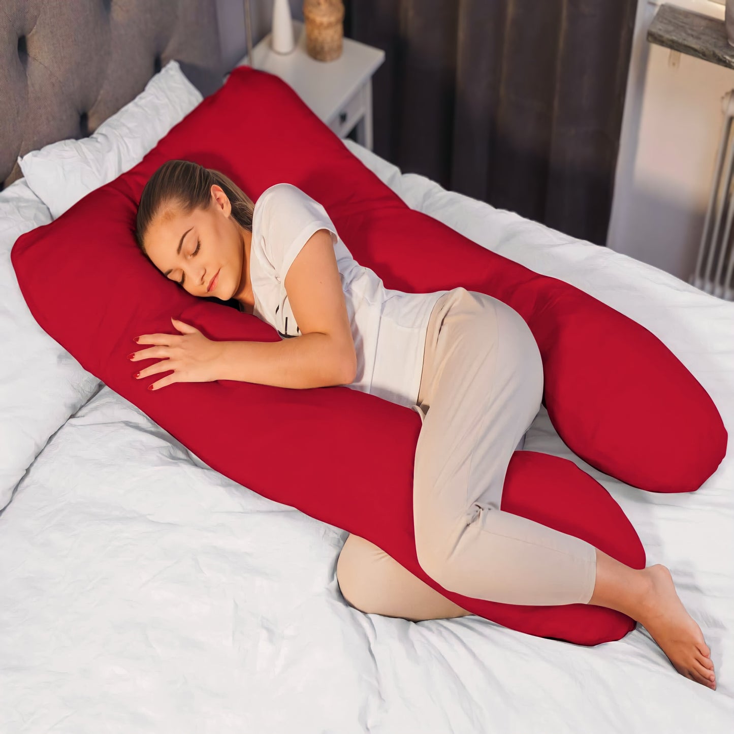 Full Body Pregnancy Pillow UK – U-Shaped Maternity Support