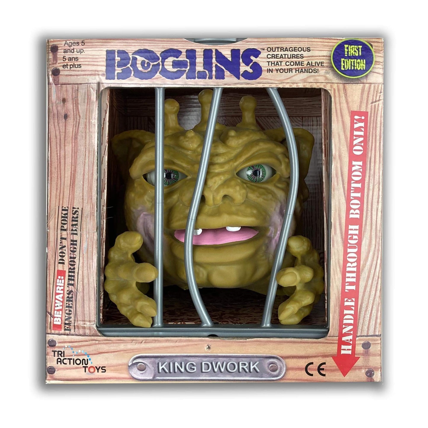 BOGLINS King Dwork 8-inch Collectible Figure – Movable Arms, Glow-in-the-Dark Eyes, Stretchy Skin