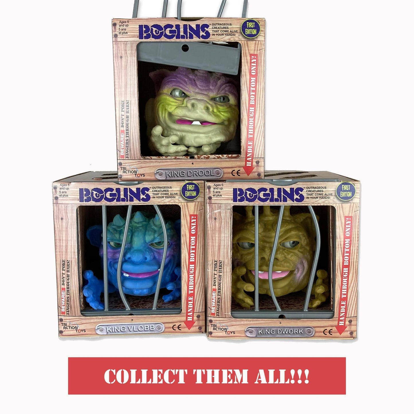 BOGLINS King Dwork 8-inch Collectible Figure – Movable Arms, Glow-in-the-Dark Eyes, Stretchy Skin