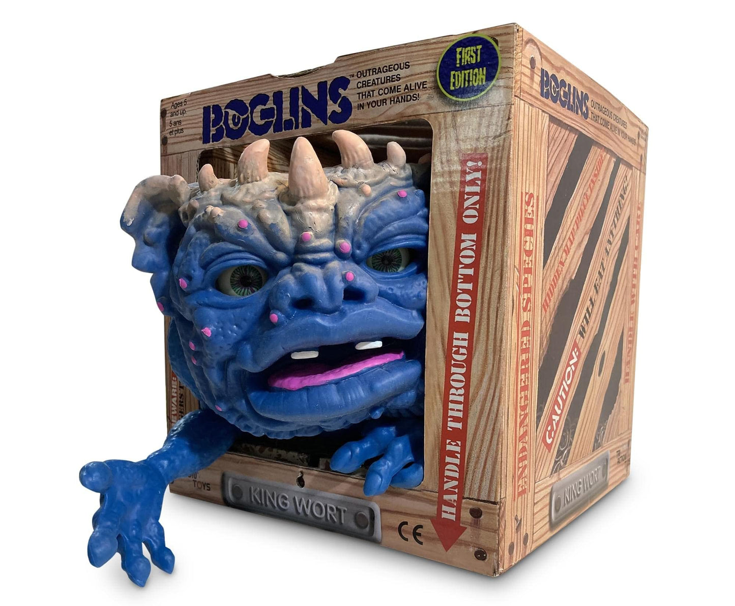 BOGLINS King Wort 8-Inch Collectible Figure – Glow Eyes, Movable Mouth, Stretchy Skin | TriAction Toys