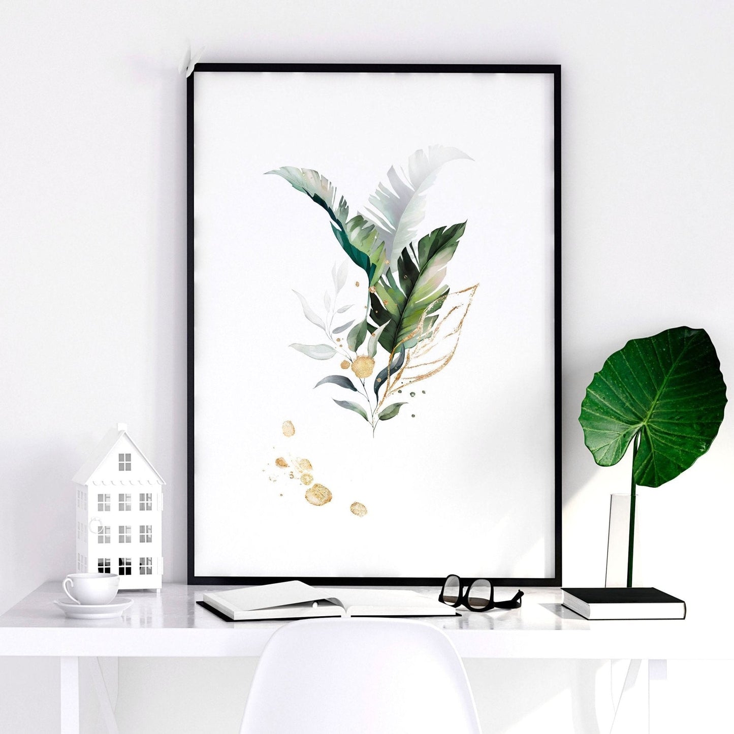 Tropical bedroom decor | set of 3 wall art prints