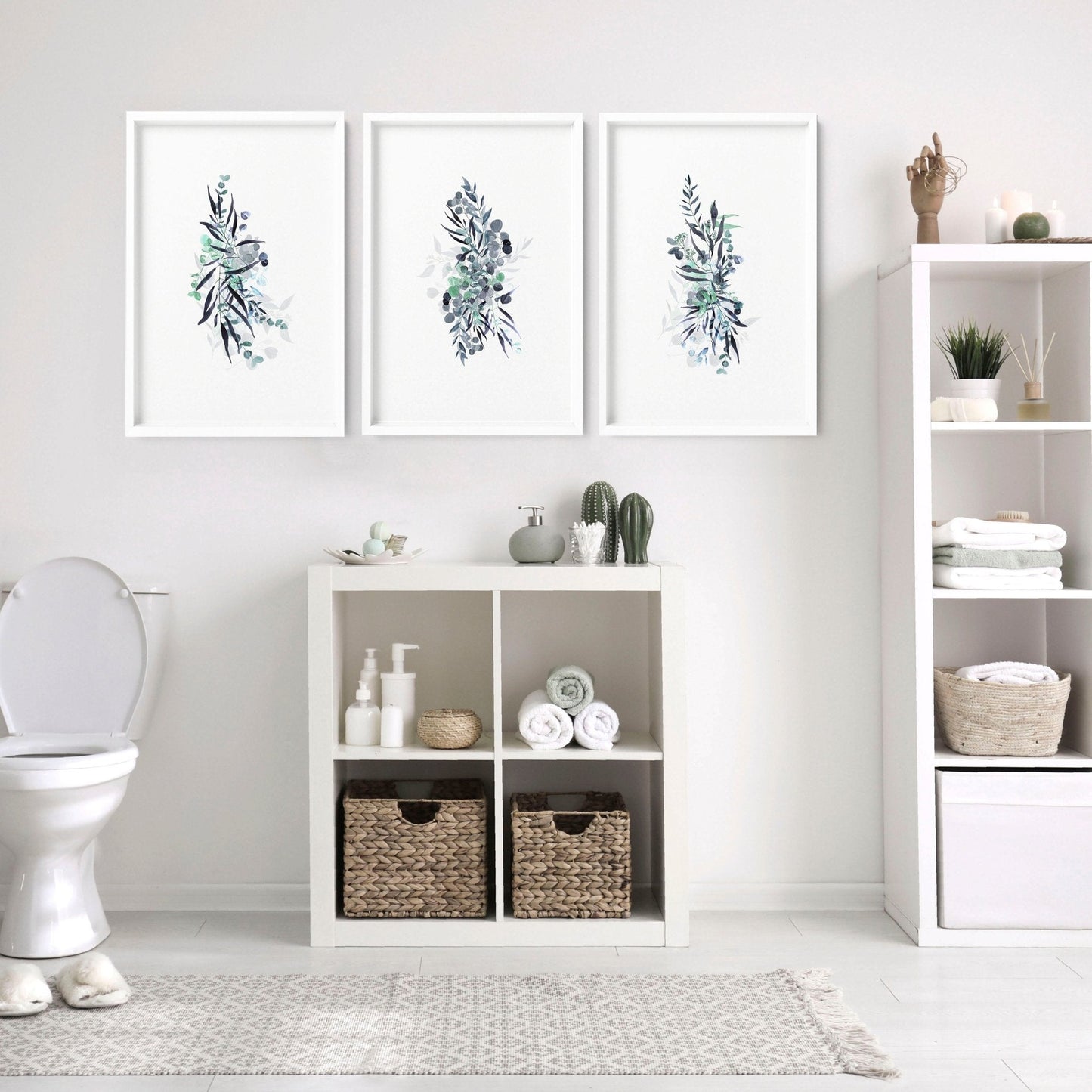 Botanical wall art framed | set of 3 prints