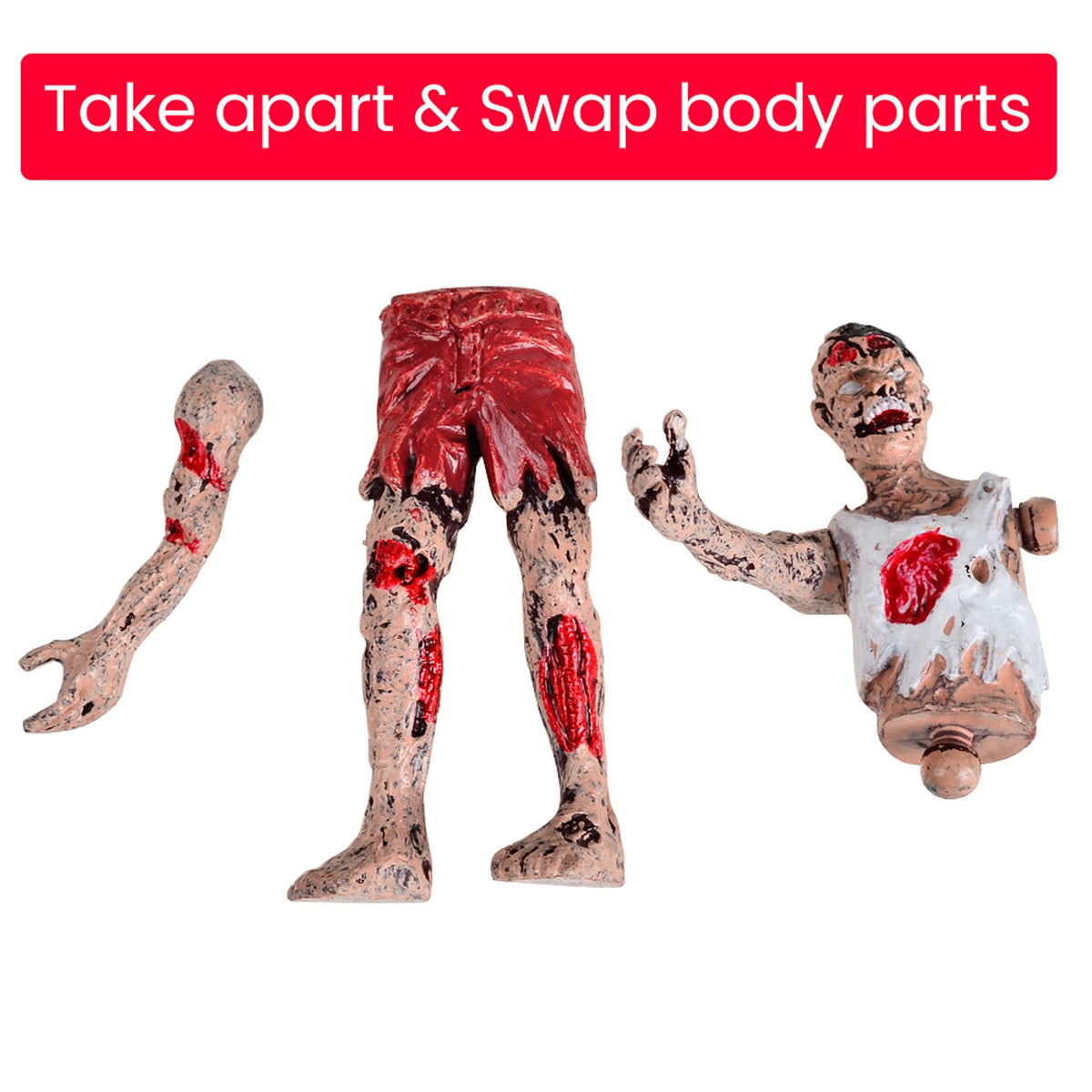 BOHS Zombie Action Figures Gift Pack – 4-Inch, Pack of 6