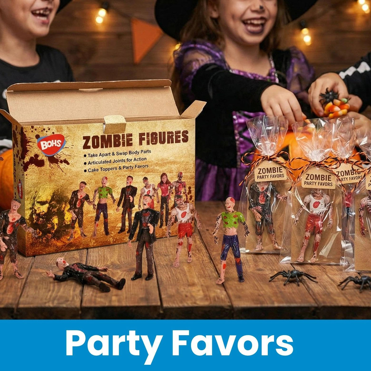 BOHS Zombie Action Figures Gift Pack – 4-Inch, Pack of 6