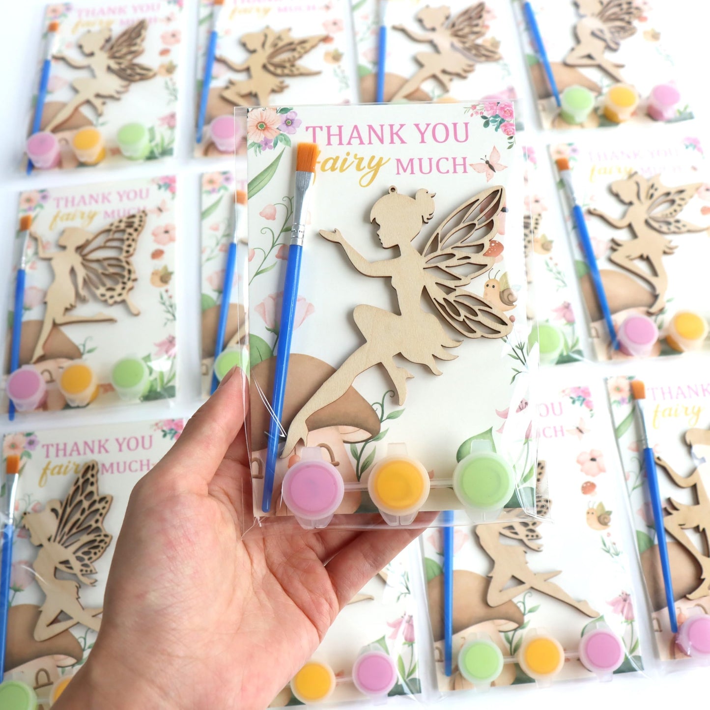 BOIKOKY 12 Pack Fairy Party Favors – Wooden Cutouts & Painting Kits