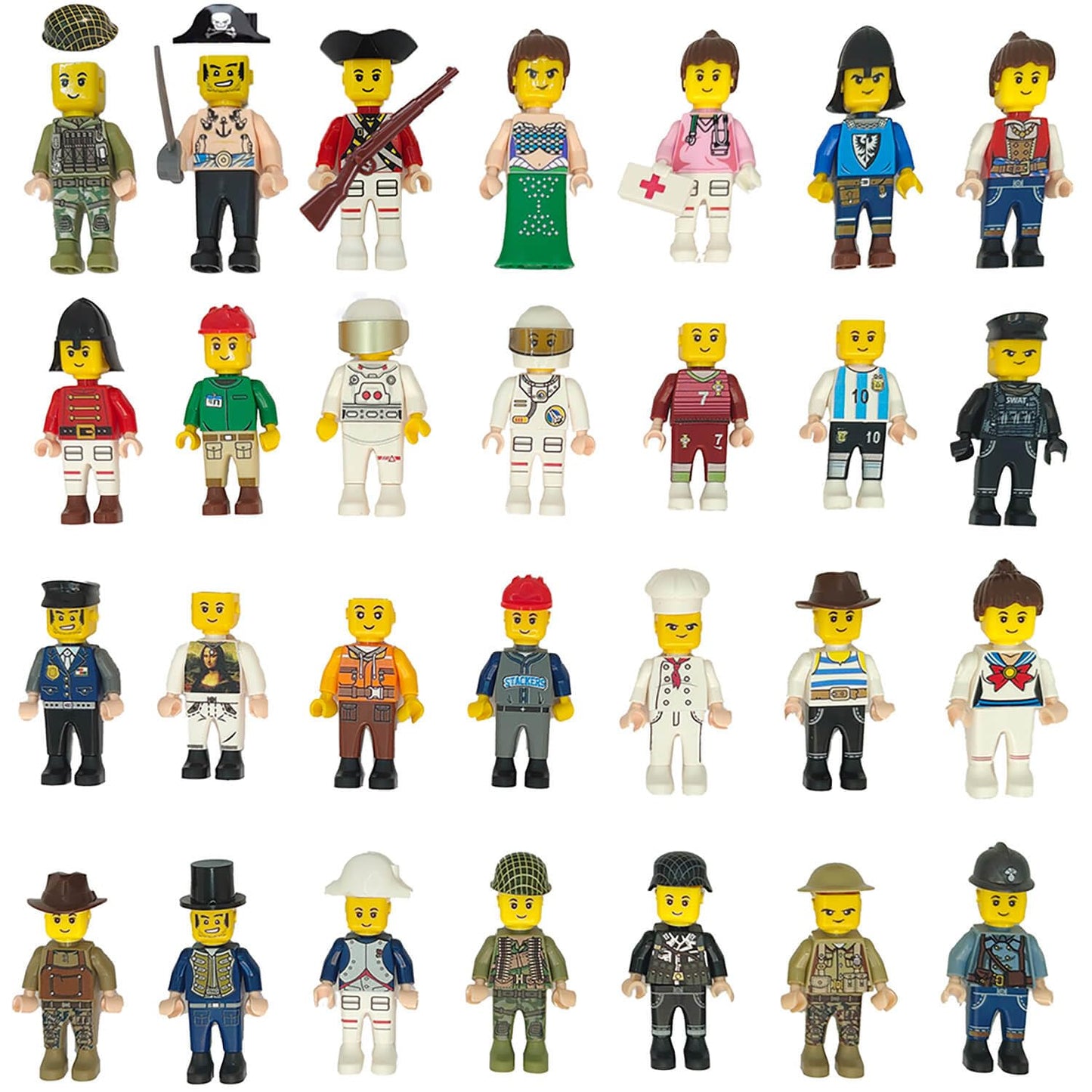 BOIWEX 50pcs Mini Figure People Action Figures – WW2 Army Building Blocks Toys