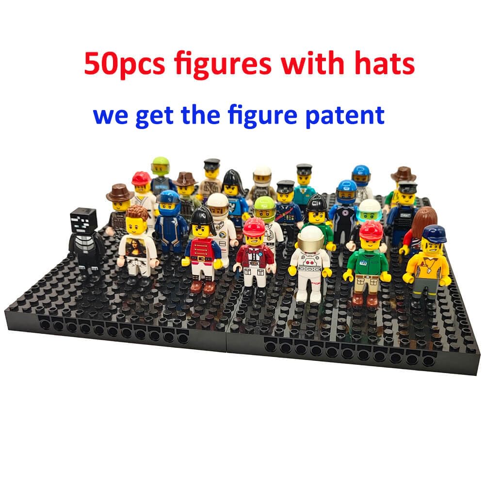 BOIWEX 50pcs Mini Figure People Action Figures – WW2 Army Building Blocks Toys
