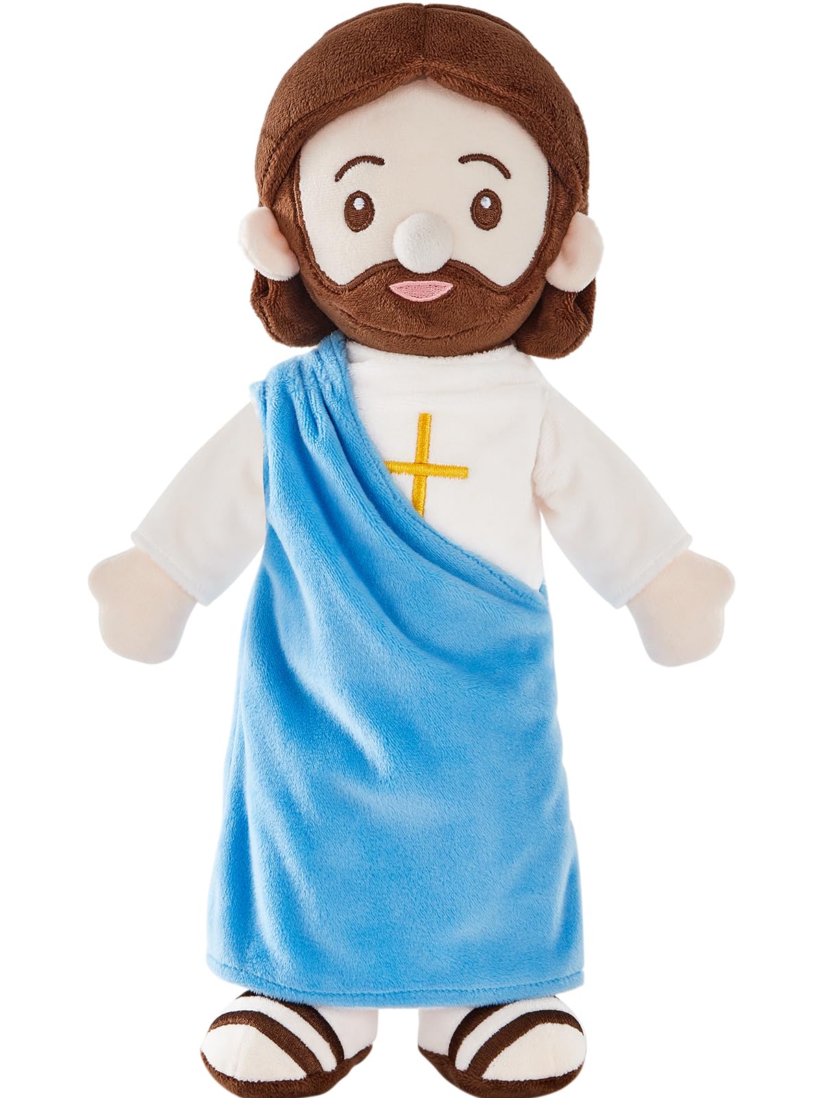BOKUFLY Jesus Plush Doll – 14.2-inch Christian Plush Toy with Blue or Red Robe