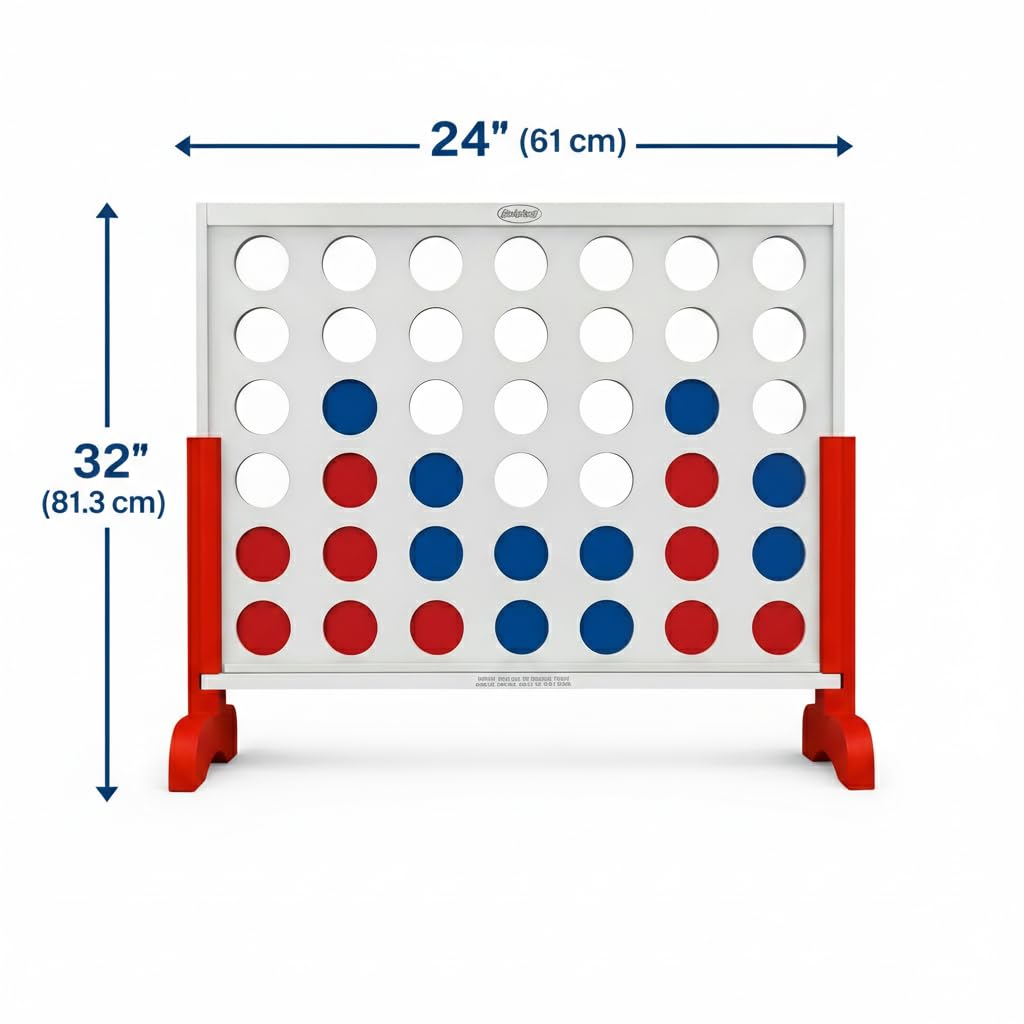 Bolaball 4 in a Row Game – Premium Wooden, 24 x 32 Inches, Indoor/Outdoor Family Fun