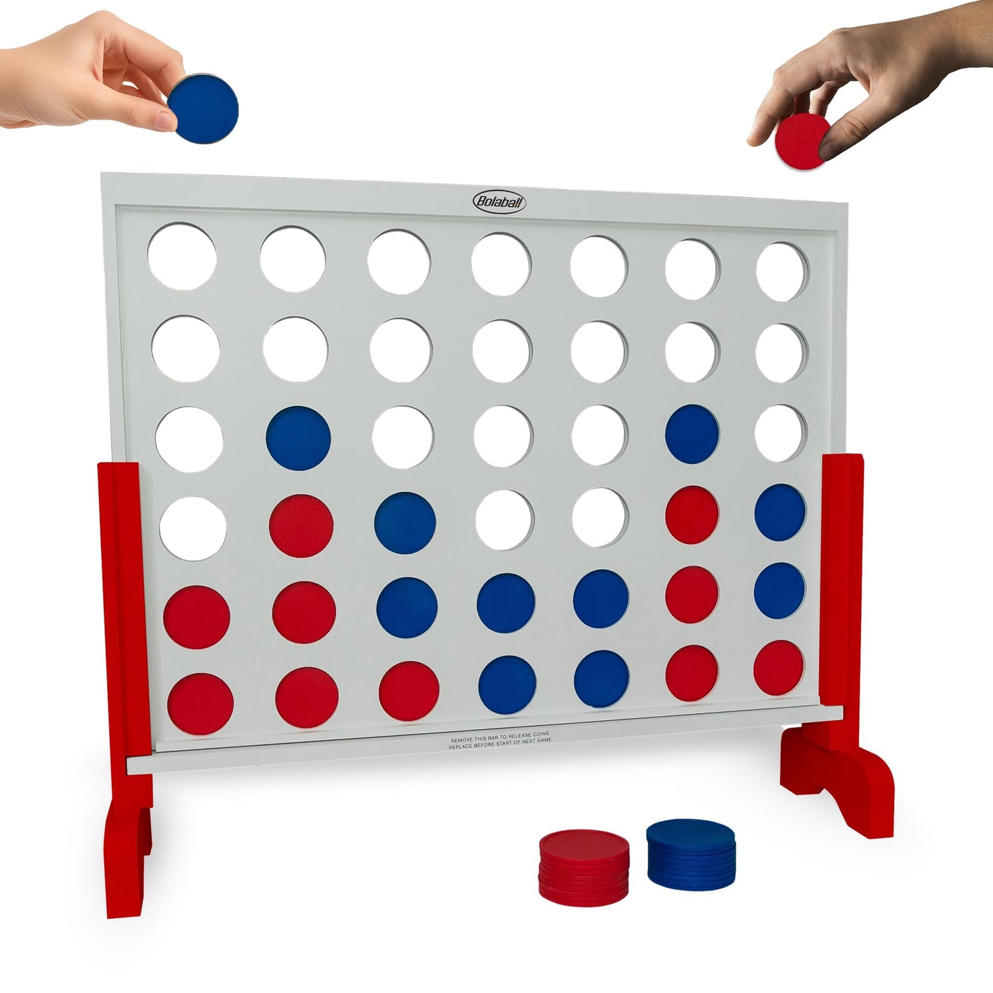 Bolaball 4 in a Row Game – Premium Wooden, 24 x 32 Inches, Indoor/Outdoor Family Fun