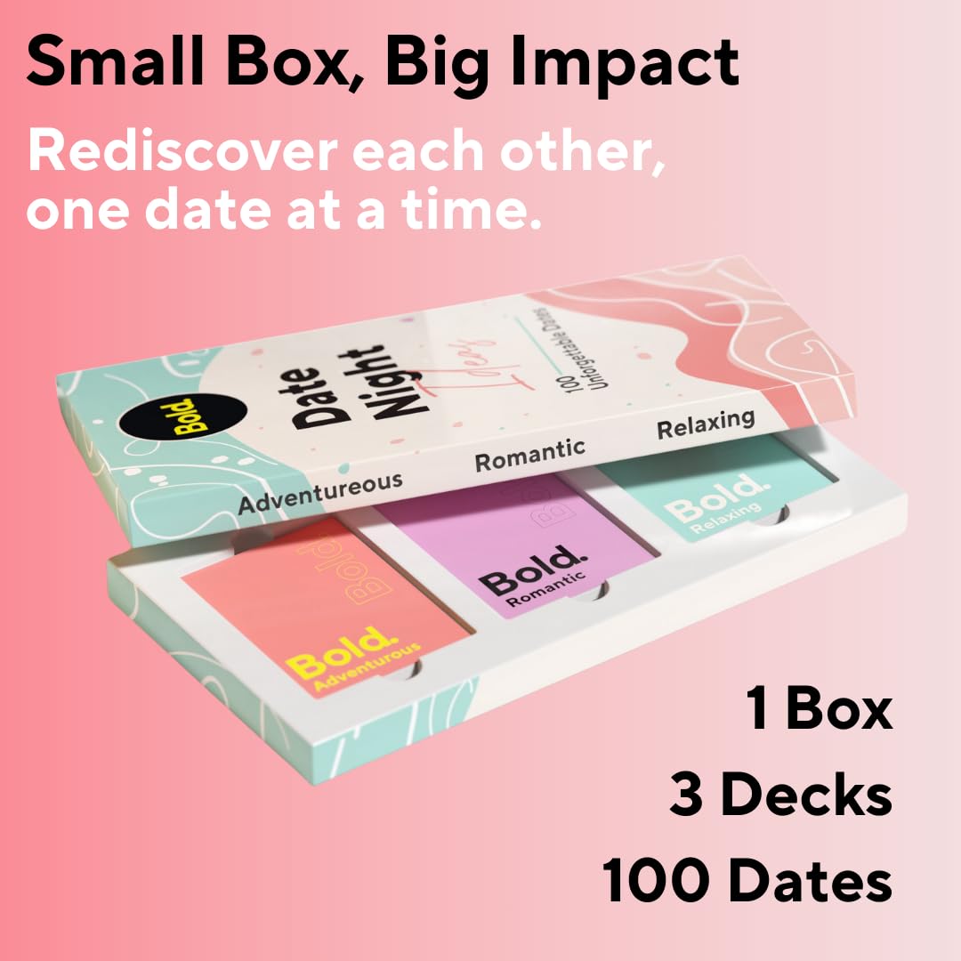 Bold 100 Scratch-Off Date Night Ideas Cards – Romantic Couple Gift & Fun Date Night Ideas