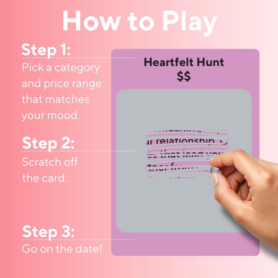 Bold 100 Scratch-Off Date Night Ideas Cards – Romantic Couple Gift & Fun Date Night Ideas