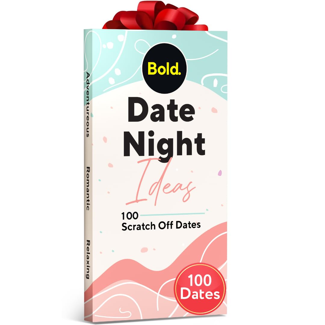 Bold 100 Scratch-Off Date Night Ideas Cards – Romantic Couple Gift & Fun Date Night Ideas