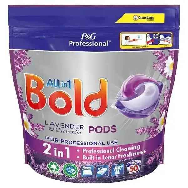 Bold All in1 Professional Pods Washing Liquid Capsules Lavender and Chamomile 2x50 Washes