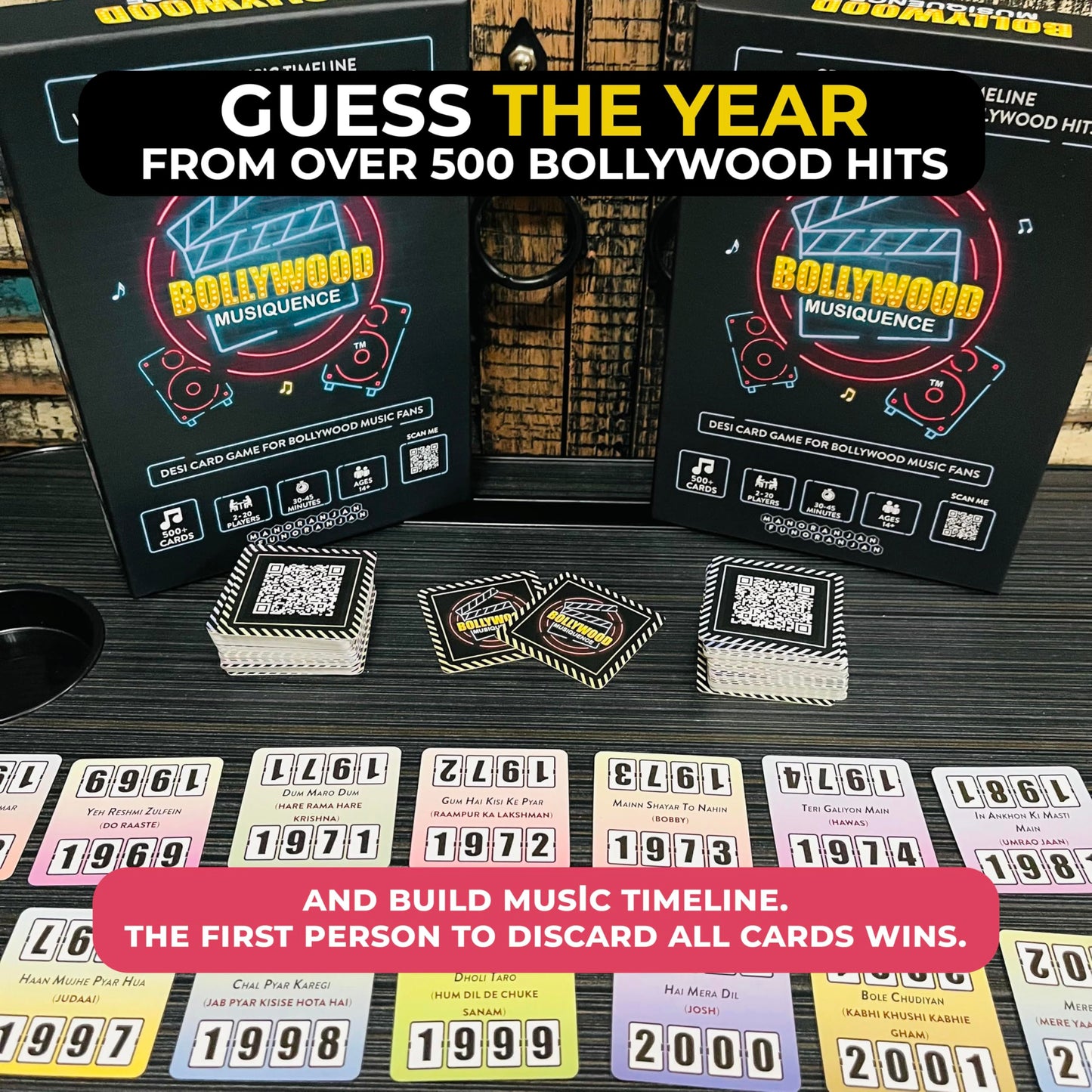 Bollywood Musiquence — The Bollywood Music Party Card Game | 2–24 Players