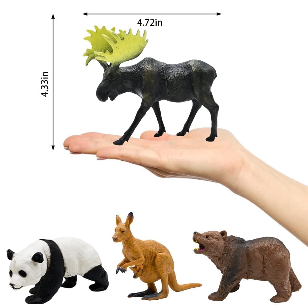 BOLZRA Safari Animals Figures — 21-Piece Realistic Jungle Toys for Kids