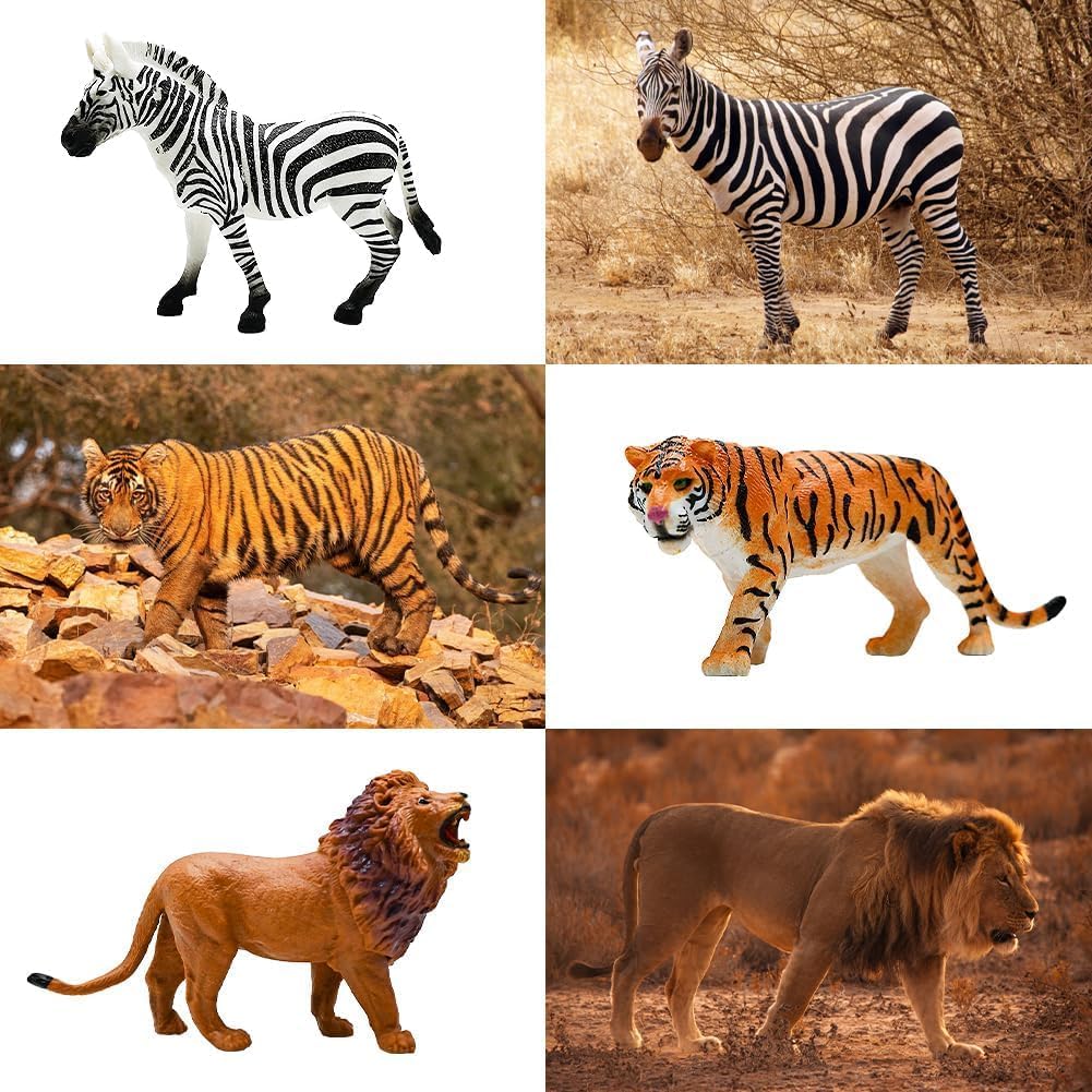 BOLZRA Safari Animals Figures — 21-Piece Realistic Jungle Toys for Kids