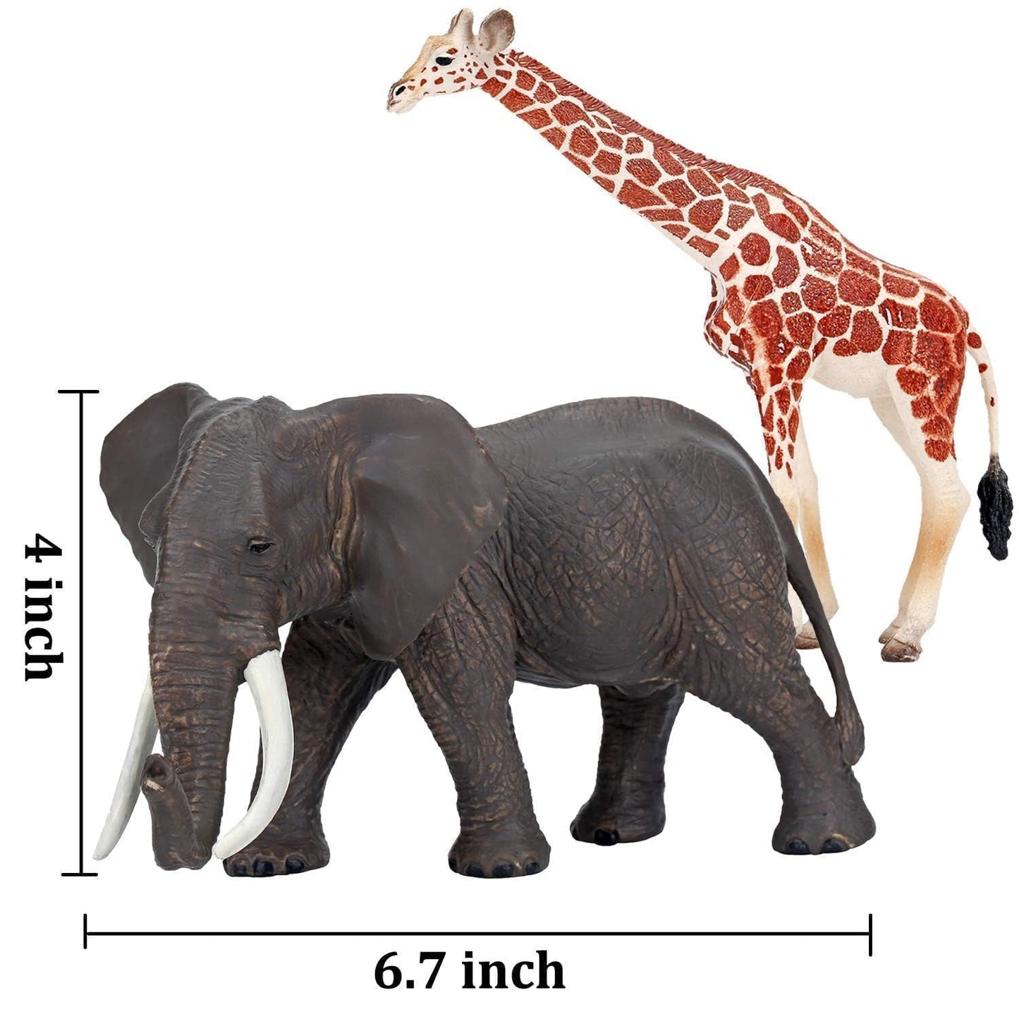 BOLZRA Safari Animals Figures – 14-Piece Realistic Jungle Toy Set