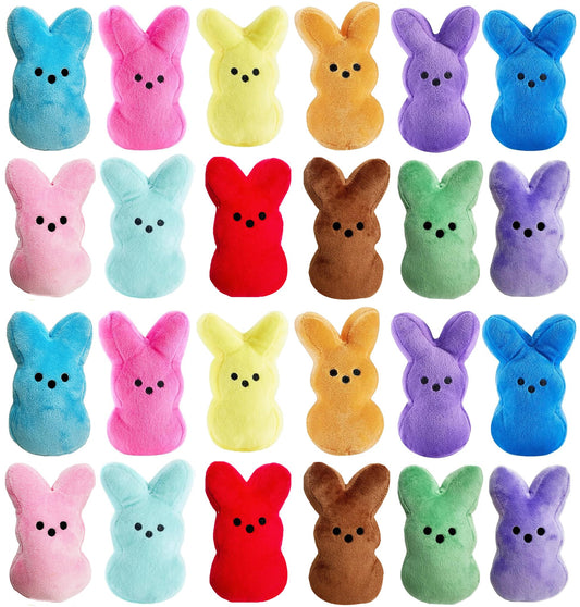 BOMBPARK 24-Piece Bunny Plush Toys – Easter Basket Stuffers & Party Favors