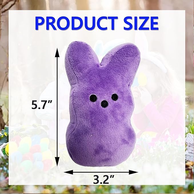 BOMBPARK 12-Piece Cute Bunny Plush Toys – Easter Basket Stuffers & Party Favors