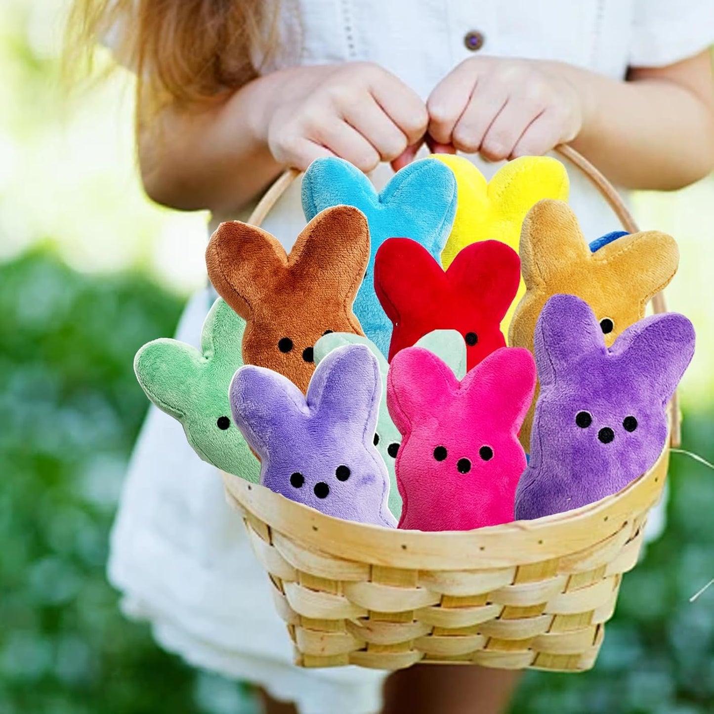 BOMBPARK 12-Piece Cute Bunny Plush Toys – Easter Basket Stuffers & Party Favors