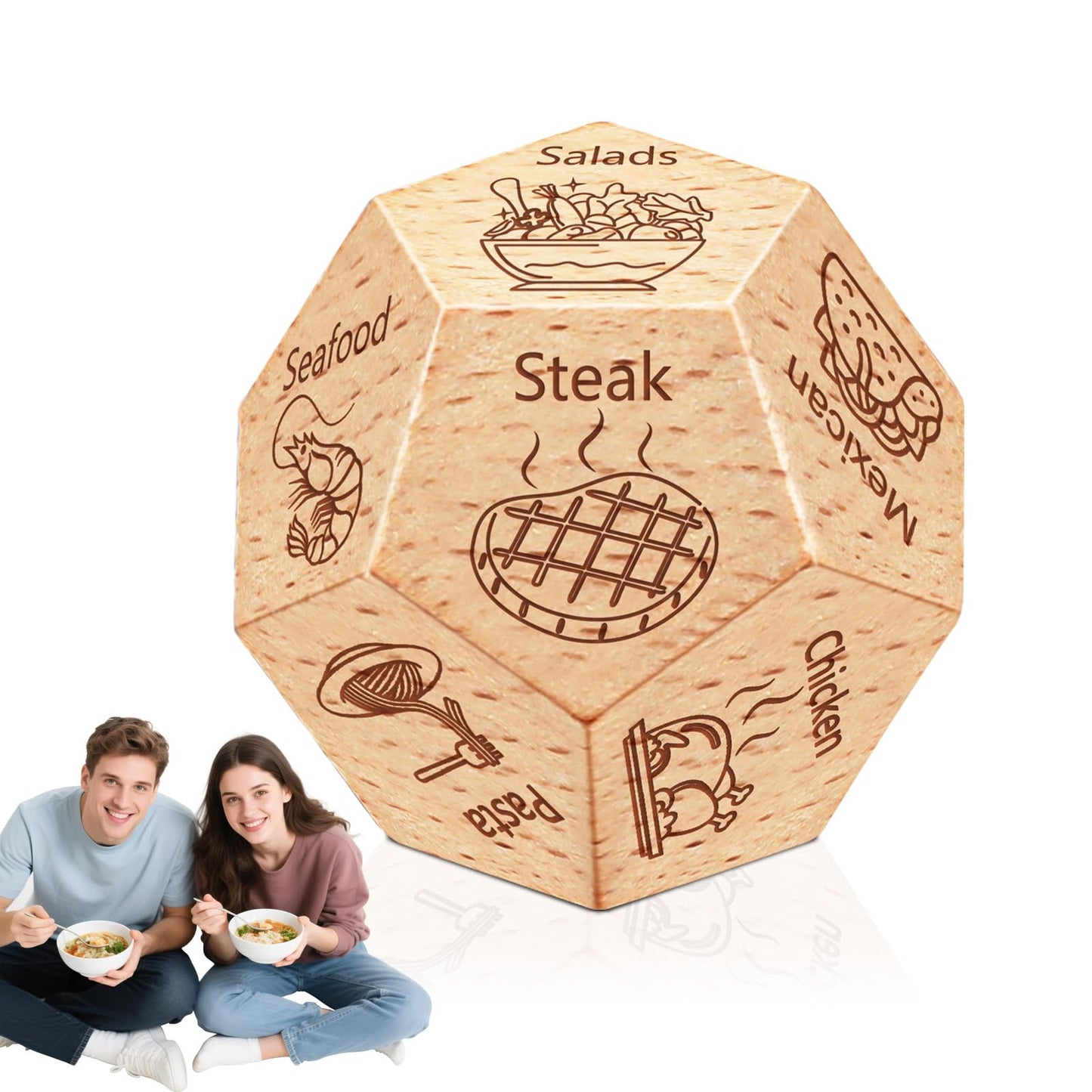 Bomggic Valentines Dinner Dice – Fun Couple Gift for Him & Her | Date Night Ideas