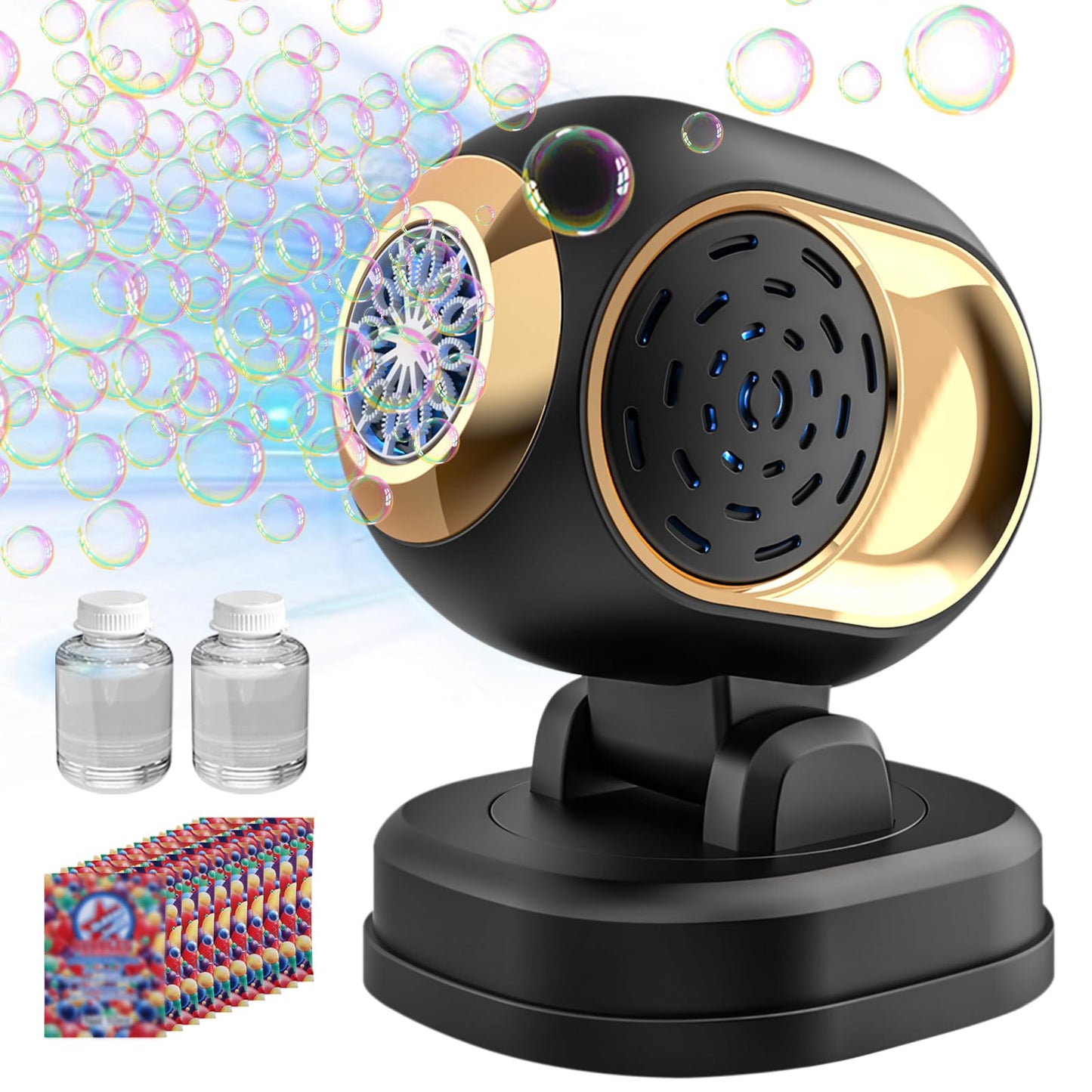 BOMOCO Bubble Machine Battery Operated – Durable LED Bubble Blower for Kids Parties, Weddings & Outdoor Fun