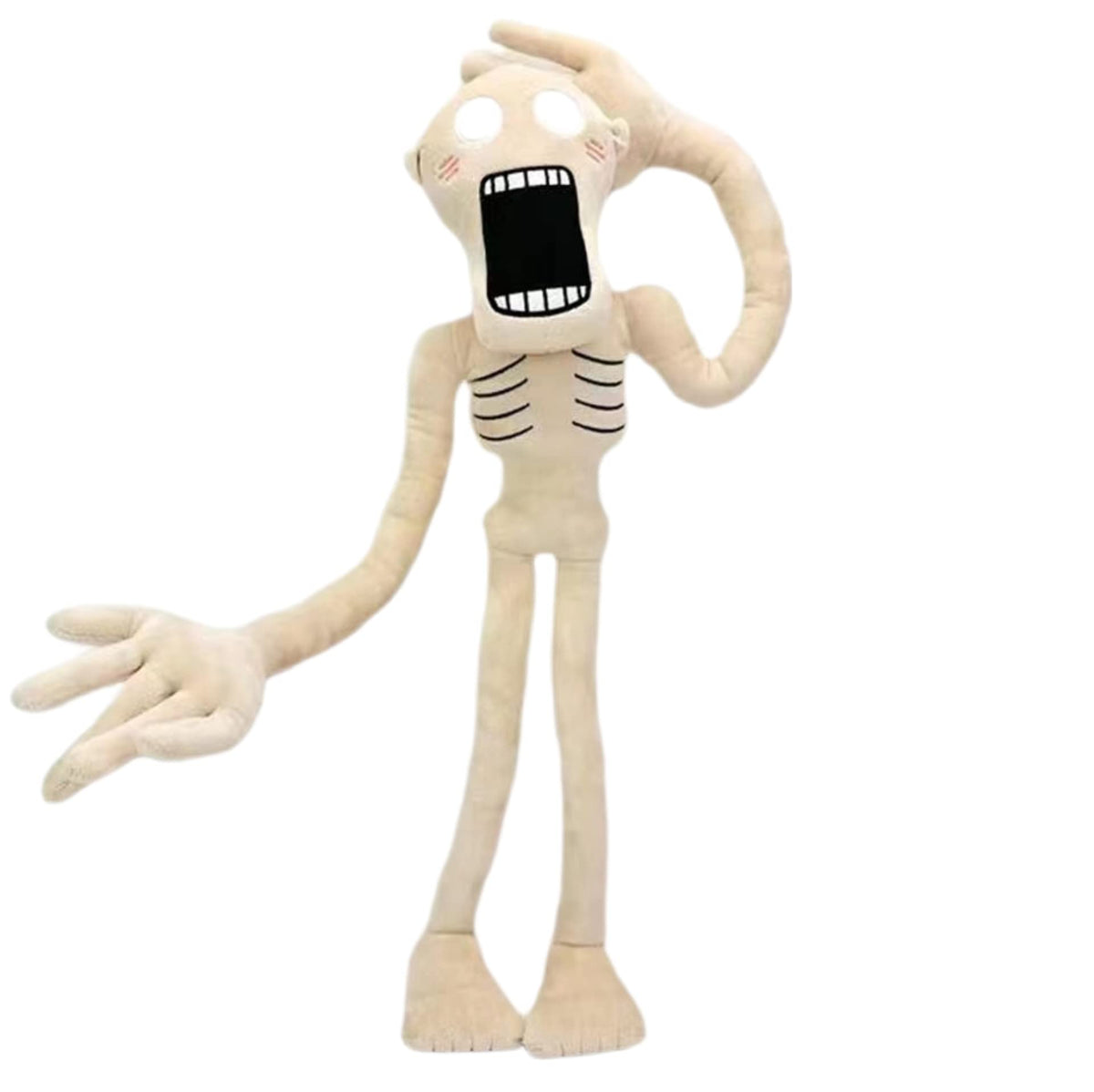 BoneKnight Siren Head Plush – Movable Limbs, 21.6 Inch Milk White Toy