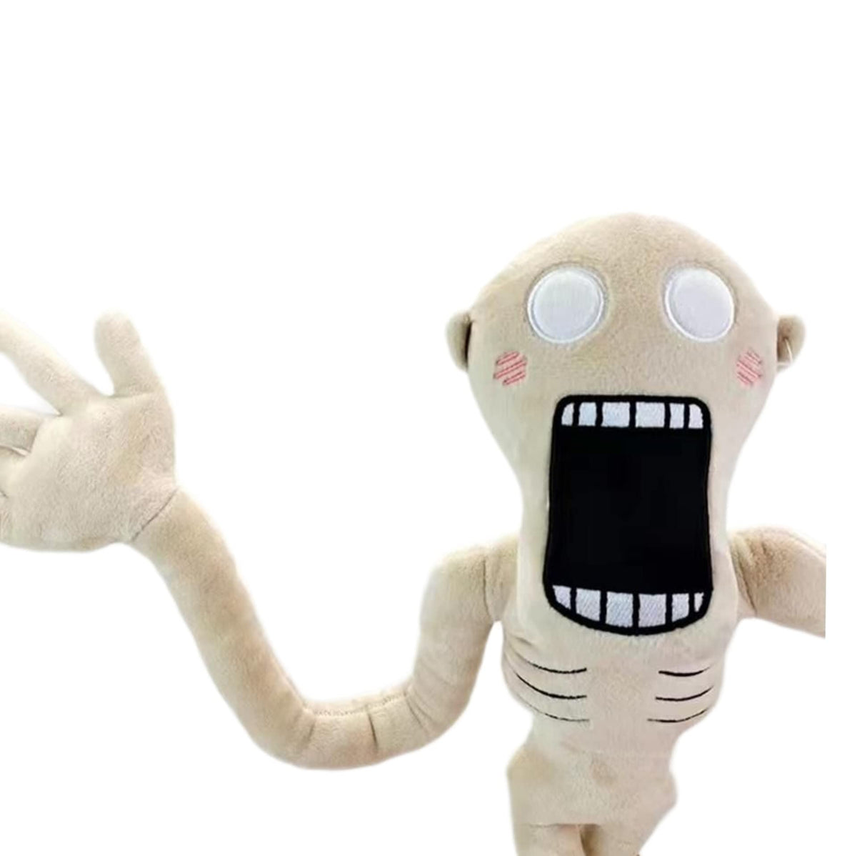 BoneKnight Siren Head Plush – Movable Limbs, 21.6 Inch Milk White Toy