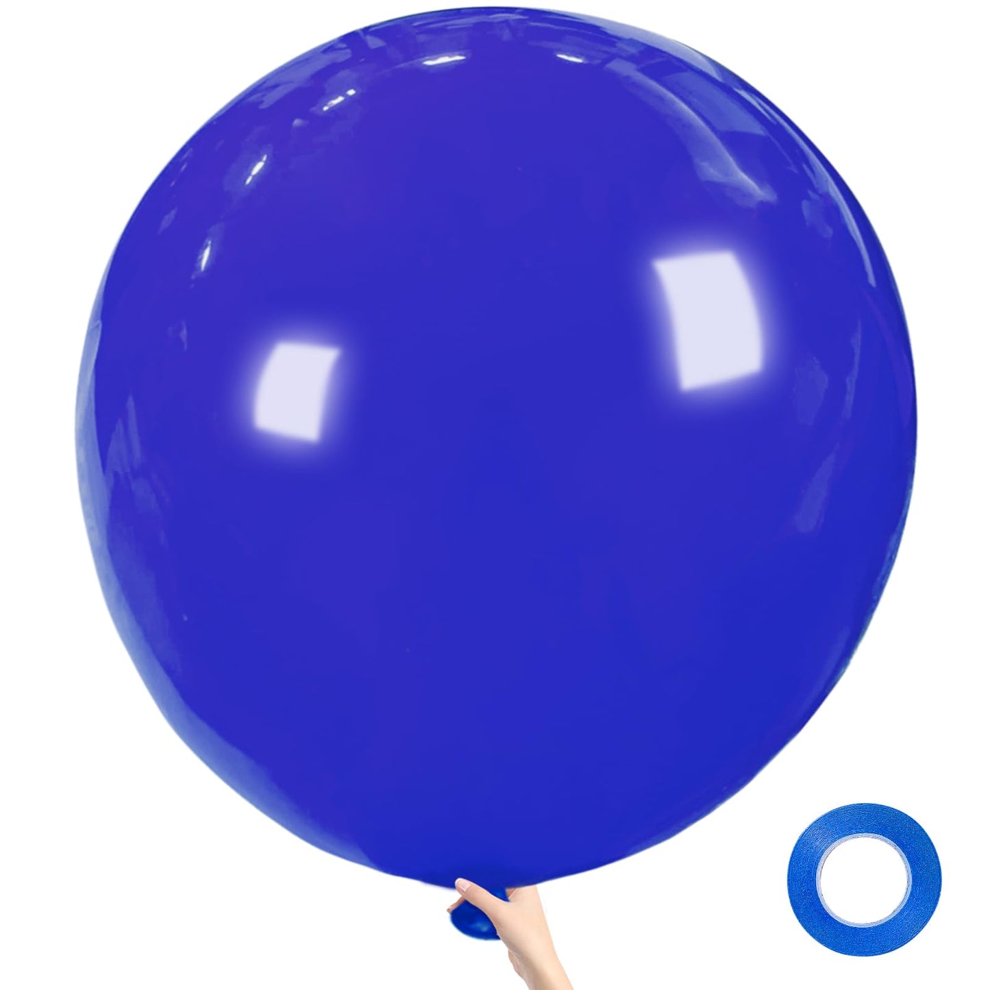 BONJLE Blue 36 Inch Balloons – 9-Pack Giant Latex Balloons for Weddings, Birthdays & Celebrations