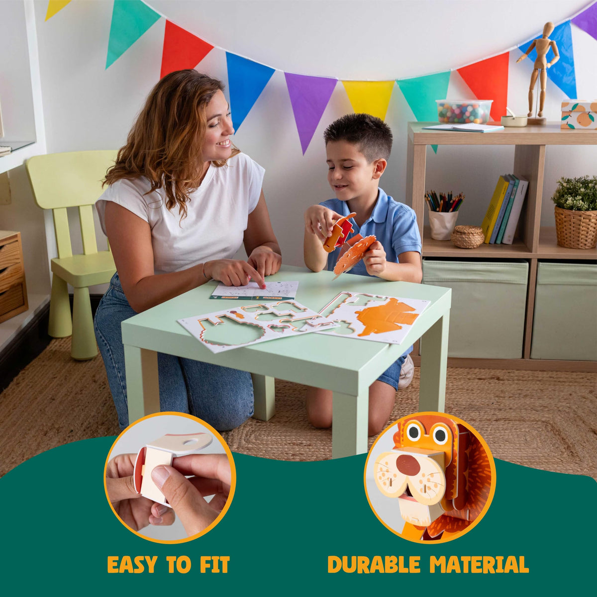 BONNYCO 3D Jungle Animals Puzzles Pack – 8 Foam Puzzles for Kids Aged 6-13