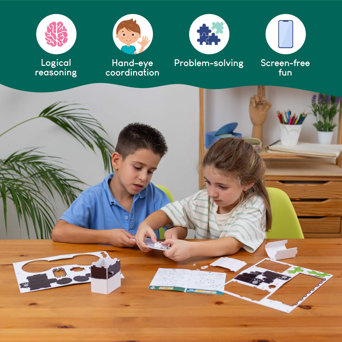 BONNYCO 3D Jungle Animals Puzzles Pack – 8 Foam Puzzles for Kids Aged 6-13