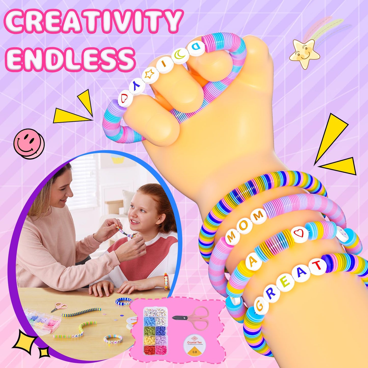 BOOH Gifts for Girls 4-12 – Water Bottle Decorating Kit with Unicorn Diamond Painting & Bracelet Craft